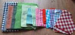 Restjes stof, kleine lapjes met ruitmotief diverse kleuren, Hobby en Vrije tijd, Stoffen en Lappen, Ophalen of Verzenden, Zo goed als nieuw