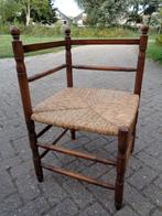 Vintage hoekstoeltje met gevlochten biezen zitting, Ophalen