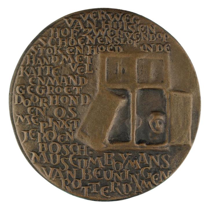 Eric Claus - Penning, 1969 : Museum Boymans van Beuningen, Postzegels en Munten, Penningen en Medailles, Brons, Nederland, Verzenden