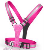 Hardloopveiligheidsvest Roze/Geel LED Nieuw, Overige merken, Nieuw, Ophalen of Verzenden, Kleding