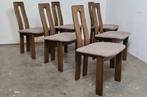 Brutalist eetkamerstoelen, Ophalen, Hout, Gebruikt, Bruin