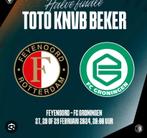 Halve finale Feyenoord- Groningen, Tickets en Kaartjes, Sport | Voetbal, April, Eén persoon