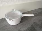 Glazen pan steelpan glas vintage France Corning, Ophalen of Verzenden, Zo goed als nieuw, Glas