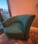 Moderne Design Fauteuil - Blauwgroen, Ophalen of Verzenden, Gebruikt, Stof, 75 tot 100 cm