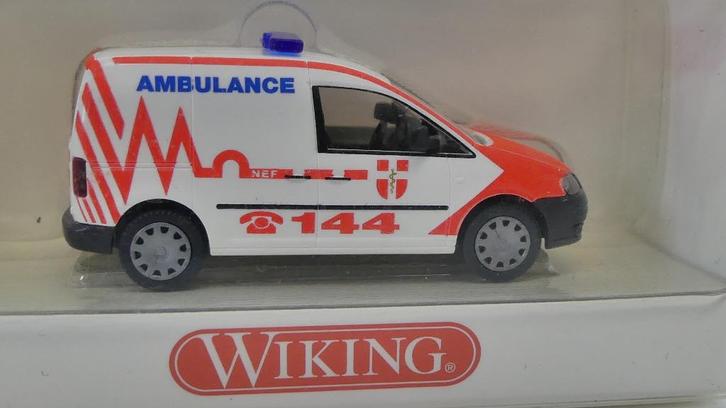 Wiking 1:87 VW Caddy Berufsrettung Wien ovp 071 13 35, Hobby en Vrije tijd, Modelauto's | 1:87, Nieuw, Auto, Wiking, Verzenden