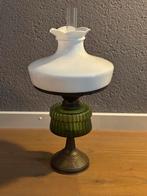 Antieke Petroleumlamp met Groen Glas, Ophalen