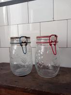 vintage weckpotten reliëf Frans brocante Le Pratique 1 liter, Verzenden