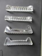 4 messenleggers van glas., Antiek en Kunst, Antiek | Glas en Kristal, Verzenden