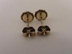 Gouden oorknopjes met bloedkoraal                       G100, Gebruikt, ., Ophalen of Verzenden, .