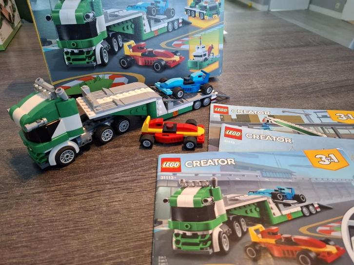 Lego Creator 31113 Raceauto Transporter, Kinderen en Baby's, Speelgoed | Duplo en Lego, Zo goed als nieuw, Lego, Complete set