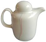 Arzberg 5500 Brasilia koffiepot 1L wit bruin retro keramiek, Postbus 64461, Brunssum, Nederland, Verzenden, Keramiek, Overige typen