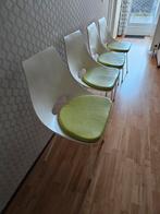 Pierre Guariche 4 stoeltjes tonno dining chair, Huis en Inrichting, Ophalen, Gebruikt, Wit, Vier