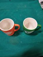 Cup a soup koppen oranje en groen, Huis en Inrichting, Keuken | Servies, Ophalen of Verzenden