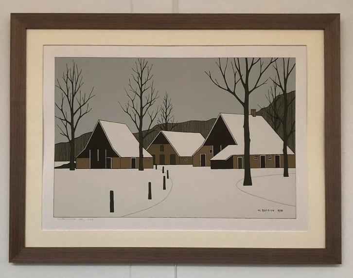 Zeefdruk Klaas Bernink 142/250, Antiek en Kunst, Kunst | Litho's en Zeefdrukken, Ophalen of Verzenden