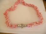 Een mooie Oude Roze Parelmoer Split Schelpen ketting, Sieraden, Tassen en Uiterlijk, Antieke sieraden, Verzenden, Overige materialen