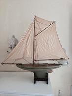 Model zeilboot groot decoratie vintage, Antiek en Kunst, Ophalen
