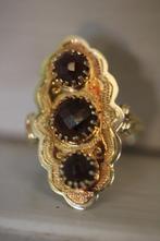 Antieke gouden ring nederlands granaat granaten, Sieraden, Tassen en Uiterlijk, Ophalen of Verzenden, Goud, Ring