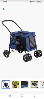 Pawhut grote hondenbuggy, blauw, Ophalen, Zo goed als nieuw