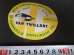 sticker bunschoten van twillert vrije levensmiddelengrooth., Ophalen, Zo goed als nieuw, Bedrijf of Vereniging