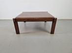Vintage Minimalistisch design Wengé salontafel ‘70 Denmark, Gebruikt, 100 tot 150 cm, Vierkant, Minder dan 50 cm