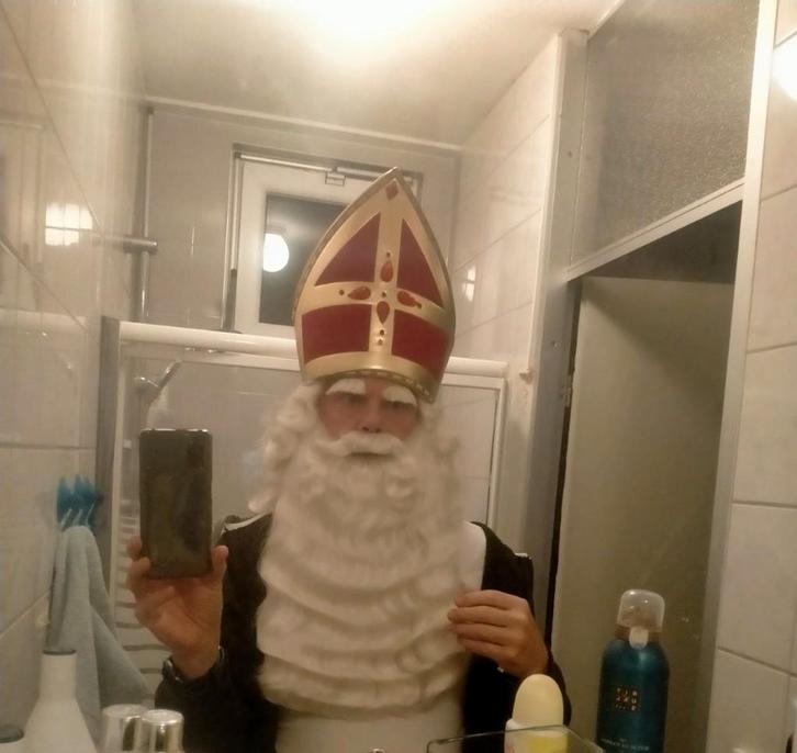 PRUIK BAARD LOSSE SNOR WENKBRAUWEN NIEUW SET, Diversen, Sinterklaas, Nieuw, Ophalen of Verzenden