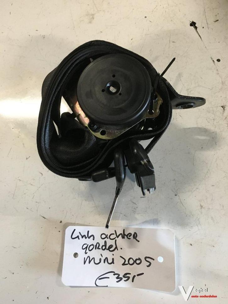 Mini Cooper 2005 Gordel Linksachter of Rechtsachter of Links, Auto-onderdelen, Interieur en Bekleding, Gebruikt, Ophalen of Verzenden