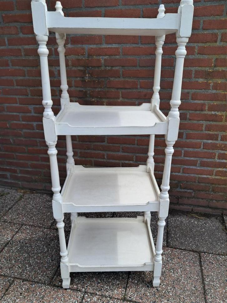 Prachtige witte rek (plantenrek/etagere)., Antiek en Kunst, Curiosa en Brocante, Ophalen