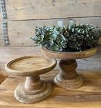 Houten plateau op voet, Ophalen of Verzenden, Zo goed als nieuw