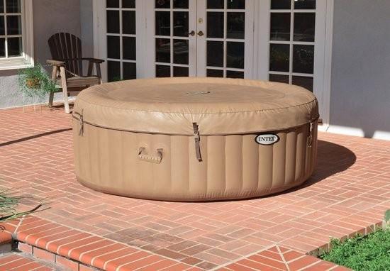 Intex PureSpa Bubble Massage - Opblaasbare Jacuzzi, Tuin en Terras, Bubbelbaden en Hottubs, Zo goed als nieuw, Opblaasbaar, Afdekzeil