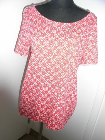 MARC O'POLO rood/wit shirt/top korte mouw mt S 36/38, ZGAN! beschikbaar voor biedingen