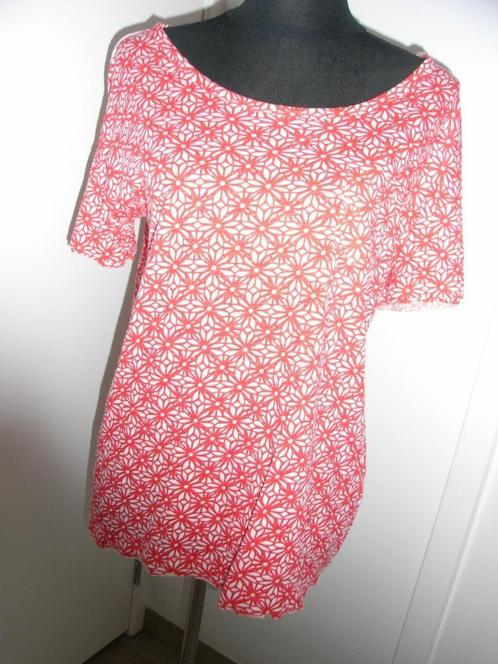 MARC O'POLO rood/wit shirt/top korte mouw mt S 36/38, ZGAN!, Kleding | Dames, Tops, Zo goed als nieuw, Maat 36 (S), Rood, Korte mouw