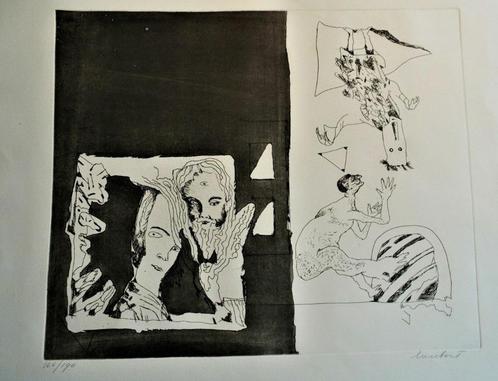 Lucebert L J Swaanswijk(1924)Ets "Het derde gezicht" Ges Gen, Antiek en Kunst, Kunst | Litho's en Zeefdrukken, Ophalen of Verzenden