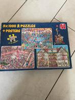 Jan van haasteren 3x1000, Hobby en Vrije tijd, Denksport en Puzzels, Ophalen, 500 t/m 1500 stukjes, Gebruikt, Legpuzzel