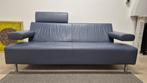 Prachtige blauwe leren Cloak Pacific 3 zits top design bank, 150 tot 200 cm, Driepersoons, 75 tot 100 cm, Ophalen of Verzenden
