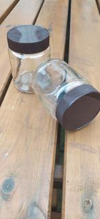 schone lege glazen pindakaas potten met deksel 600 gram, Ophalen, Zo goed als nieuw, Glas, Pot, Bus of Blik
