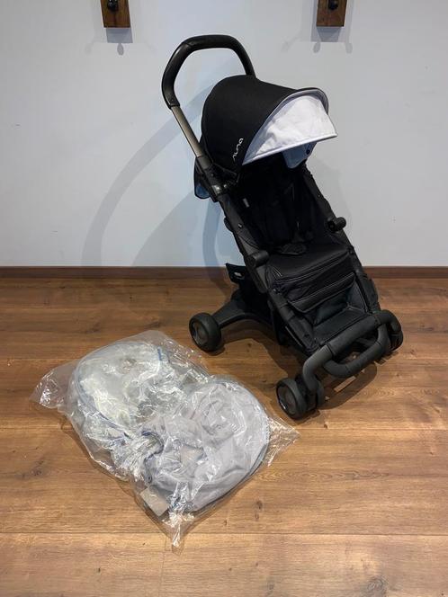 Nuna Pepp Night Black Buggy + Accessoires. Compact Wendbaar, Kinderen en Baby's, Buggy's, Zo goed als nieuw, Overige merken, Regenhoes