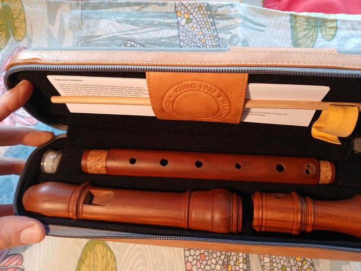 Küng alt blokfluit Superio 2404 barok pruimenhout, Muziek en Instrumenten, Blaasinstrumenten | Blokfluiten, Zo goed als nieuw
