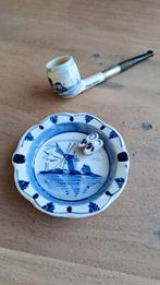 Delfts Blauw asbak en pijp, Antiek en Kunst, Antiek | Keramiek en Aardewerk, Ophalen of Verzenden