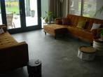 2 mooie velvet trendhopper banken met hocker en rolkussens, Ophalen, Hout, 75 tot 100 cm, Rechte bank