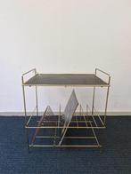 Vintage platenmeubeltje 60s messing / zwart Pilastro stijl, Ophalen, Huis en Inrichting