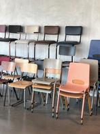 Vintage eettafelstoelen Gispen Ahrend De Wit eetkamerstoelen, Huis en Inrichting, Stoelen, Metaal, Gebruikt, Overige kleuren, Vintage