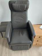 Lederen Relaxfauteuil met Verstelbare Functies, Ophalen, Gebruikt, 75 tot 100 cm, Modern