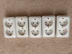 5x Dubbele opbouw Stopcontacten - Nieuw, Ophalen, Nieuw, Stopcontact