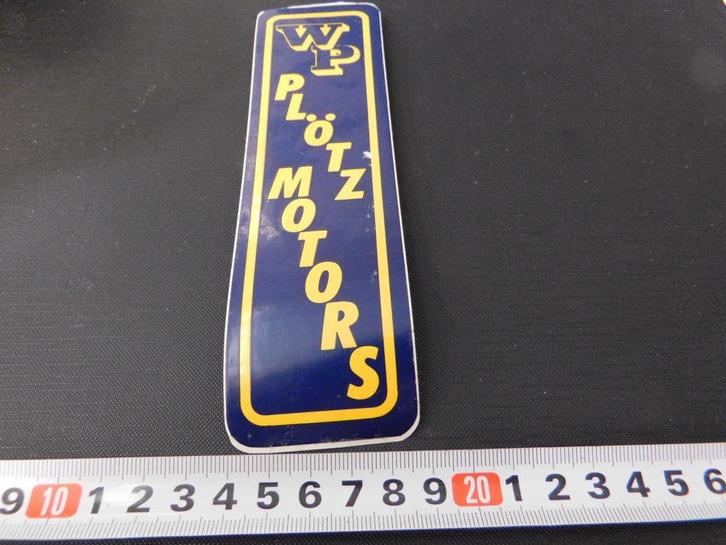 sticker WP Plötz Motors, Verzamelen, Stickers, Zo goed als nieuw, Ophalen