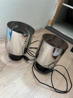 Tafellamp zilver hoogglans, Ophalen of Verzenden, Zo goed als nieuw, Glas, Minder dan 50 cm