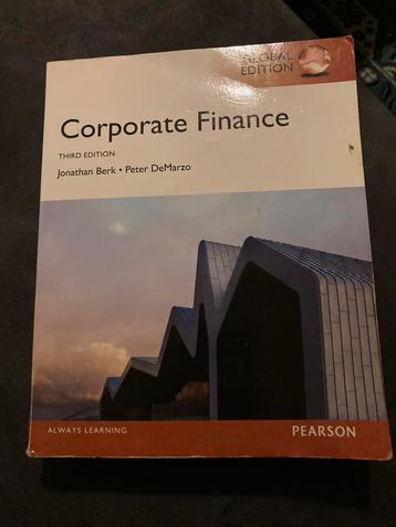 Corporate Finance - Berk & DeMarzo beschikbaar voor biedingen