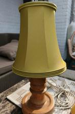 Vintage retro lampenkap olijfgroen – sfeervolle kap jaren 60, Ophalen of Verzenden, Zo goed als nieuw, Rond, Minder dan 25 cm