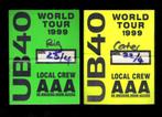 UB40 set van 2 BACKSTAGE PASSEN Rotterdam 1999 origineel !, Verzamelen, Verzenden, Gebruikt, Foto of Kaart
