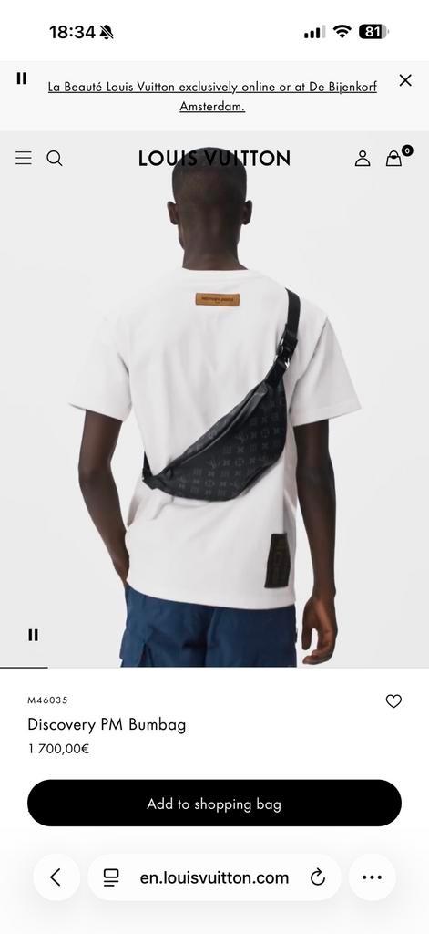 Louis Vuitton Discovery PM Bumbag, Sieraden, Tassen en Uiterlijk, Tassen | Schoudertassen, Zo goed als nieuw, Zwart, Ophalen of Verzenden