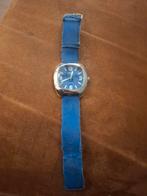 Blauw polshorloge, Overige merken, Staal, Polshorloge, Ophalen of Verzenden